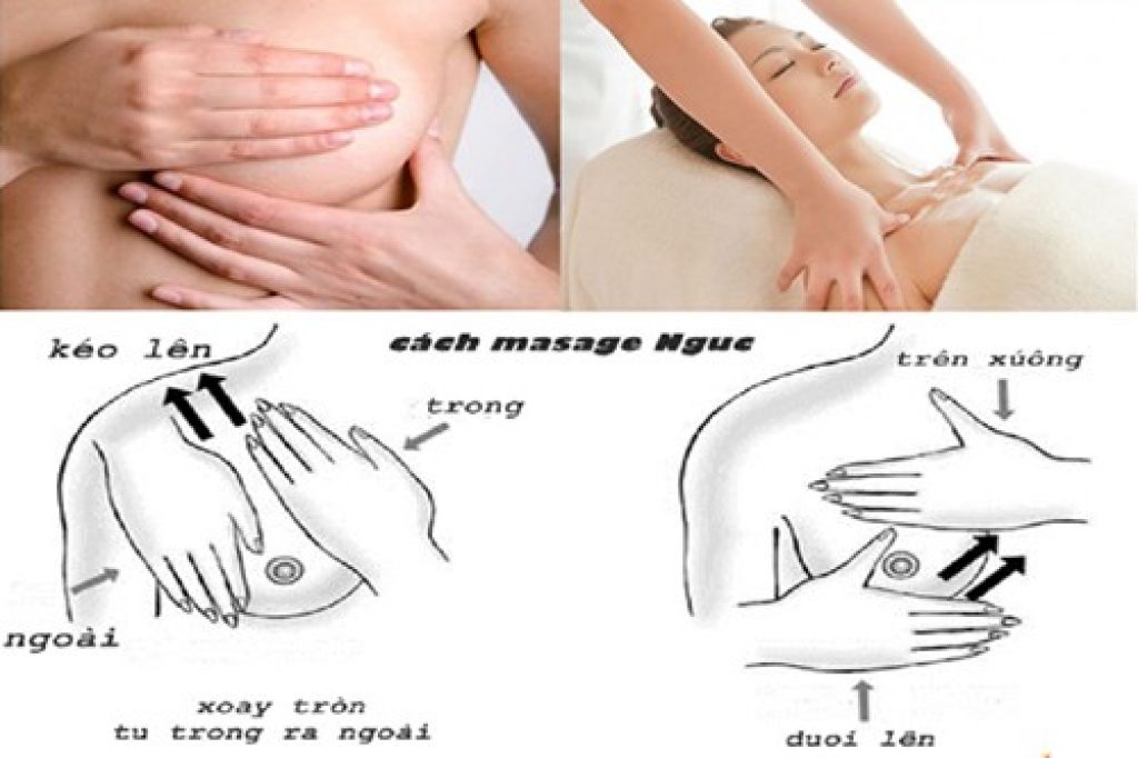 Massage bầu ngực để giúp sữa về